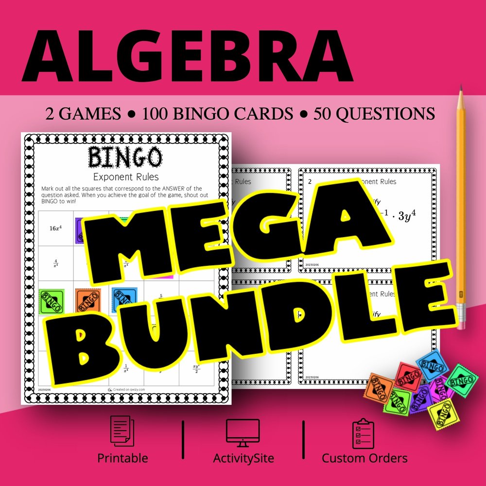 Algebra Bingo Bundle