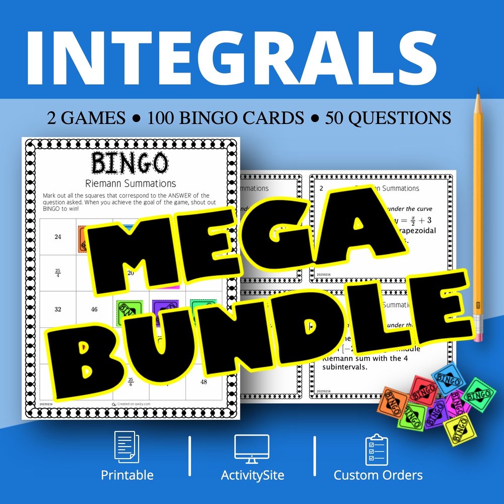 Integrals Bingo Bundle