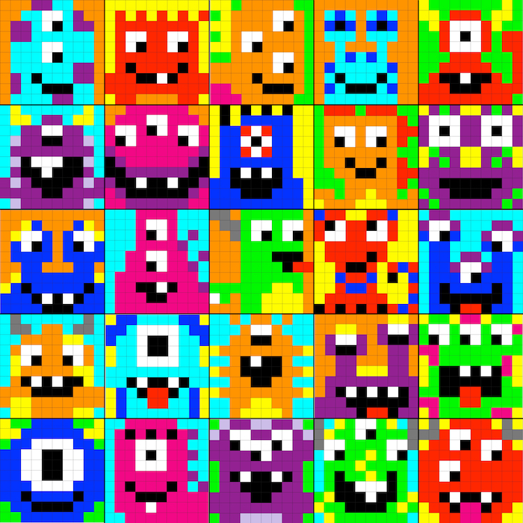 monsters pixel art images
