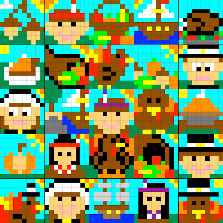 thanksgiving pixel art images