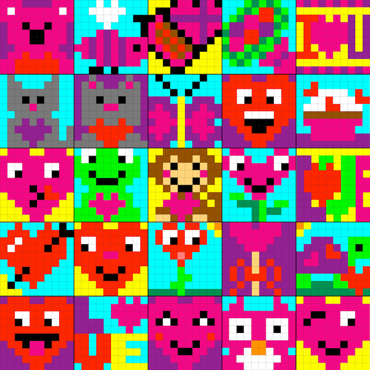 valentine's day pixel art images