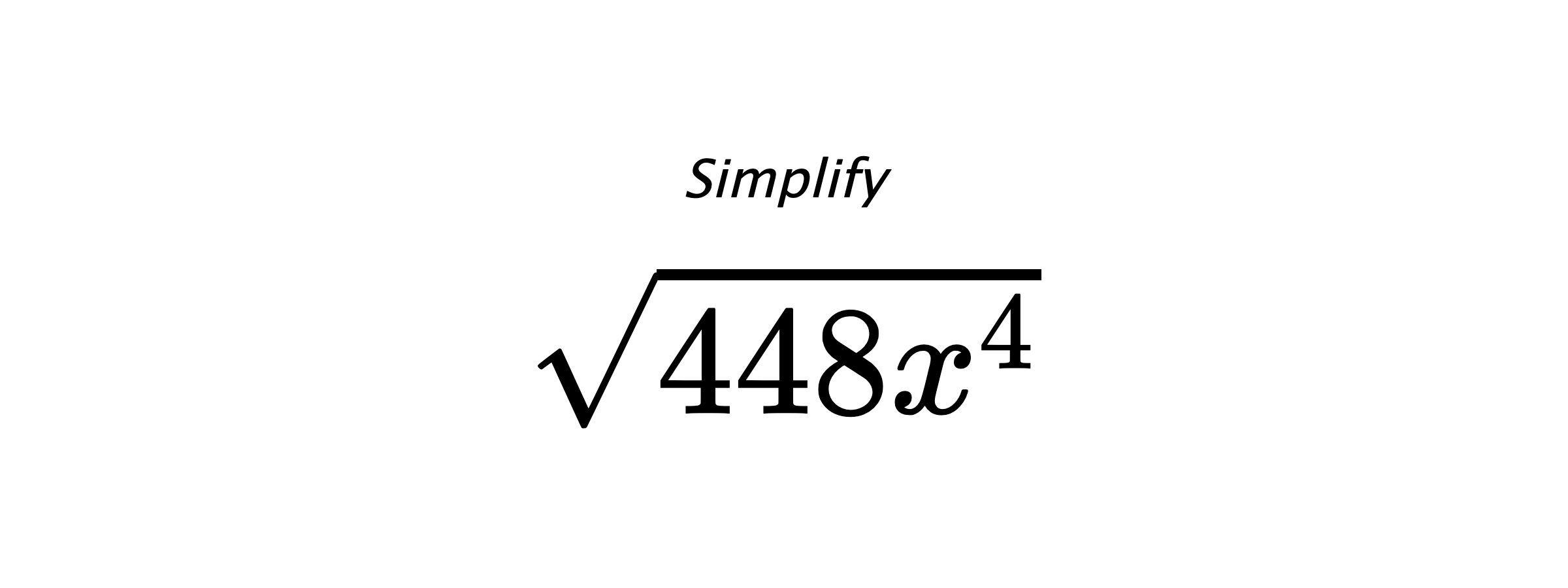 Simplify $ \sqrt{448x^{4}} $